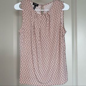 Pink Printed Sleeveless Blouse